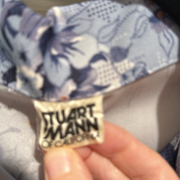 Stuart Mann of California retro Button Doen Shirt Size M Mens - Picture 2 of 3